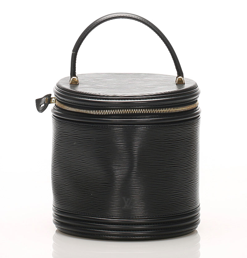 ルイ ヴィトン エピ カンヌ M48032 ブラック 黒 レザー ハンドバッグ レディース LOUIS VUITTON 中古