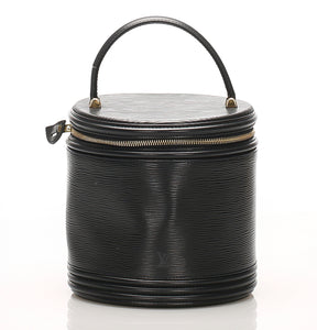 ルイ ヴィトン エピ カンヌ M48032 ブラック 黒 レザー ハンドバッグ レディース LOUIS VUITTON 中古