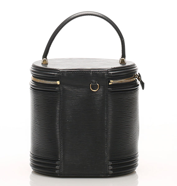 ルイ ヴィトン エピ カンヌ M48032 ブラック 黒 レザー ハンドバッグ レディース LOUIS VUITTON 中古