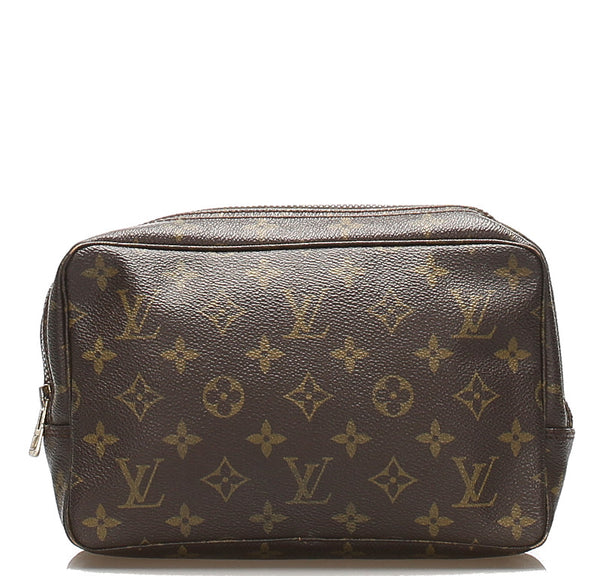 ルイ ヴィトン モノグラム トゥルース トワレット23 M47524 ブラウン PVC レザー ポーチ レディース LOUIS VUITTON 中古