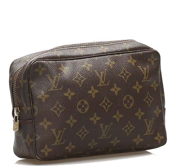 ルイ ヴィトン モノグラム トゥルース トワレット23 M47524 ブラウン PVC レザー ポーチ レディース LOUIS VUITTON 中古