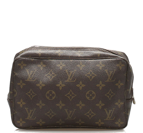 ルイ ヴィトン モノグラム トゥルース トワレット23 M47524 ブラウン PVC レザー ポーチ レディース LOUIS VUITTON 中古