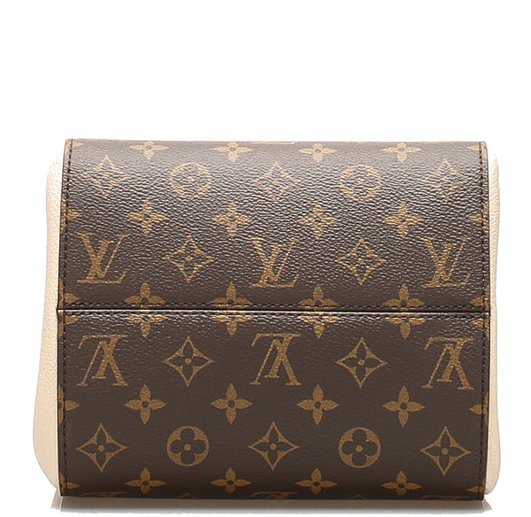 ルイ ヴィトン フォールド トート PM M45389 ブラウン レッド PVC レザー ハンドバッグ レディース LOUIS VUITTON 中古