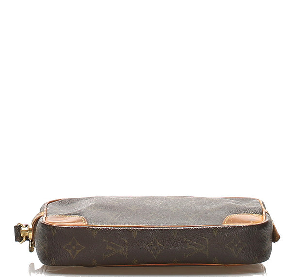 ルイ ヴィトン モノグラム マルリー・ドラゴンヌ PM  M51827 ブラウン PVC レザー セカンドバッグ メンズ LOUIS VUITTON 中古