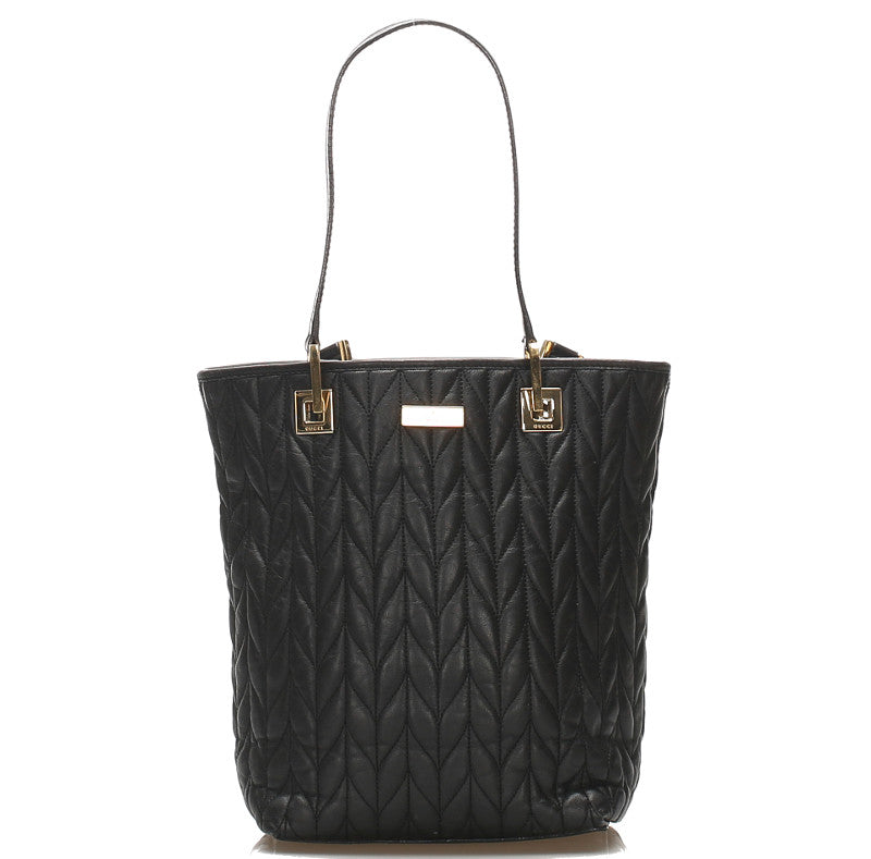 グッチ 002-1099 ブラック 黒 レザー ショルダーバッグ レディース GUCCI 中古