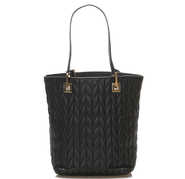 グッチ 002-1099 ブラック 黒 レザー ショルダーバッグ レディース GUCCI 中古