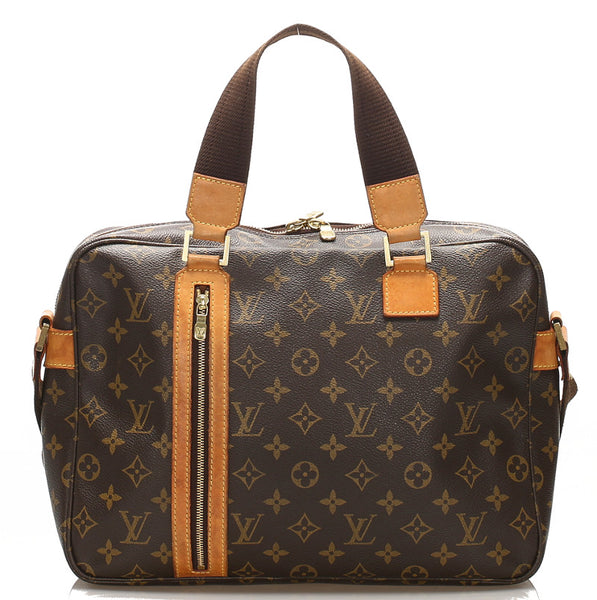 ルイ ヴィトン モノグラム サック ボスフォール M40043 ブラウン 茶 PVC レザー ブリーフケース メンズ LOUIS VUITTON 中古