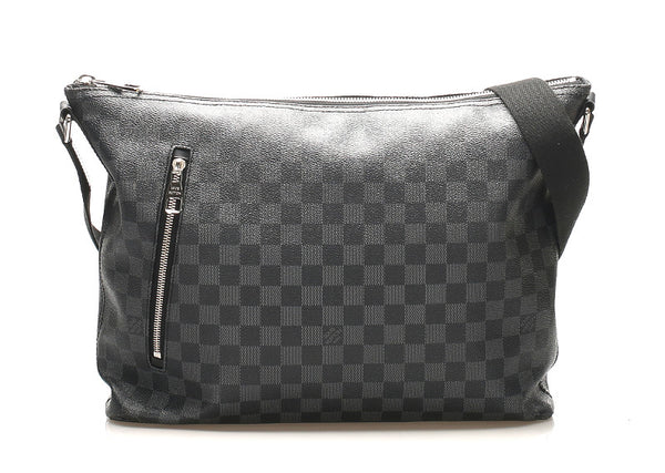 ルイ ヴィトン ダミエ　グラフィット ミック MM N41106 ブラック グレー PVC ショルダーバッグ メンズ LOUIS VUITTON 中古
