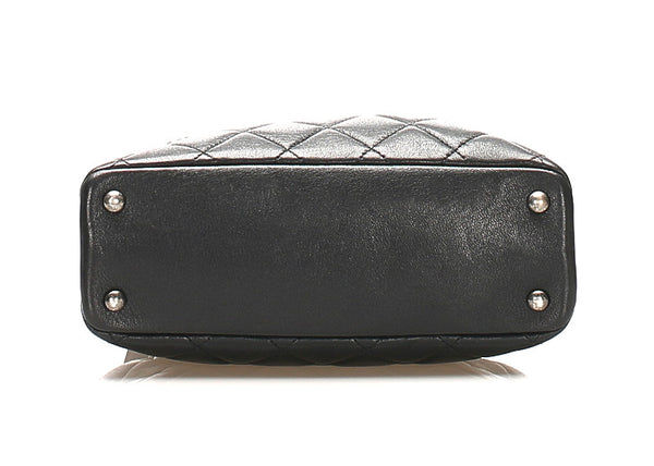 シャネル マトラッセ ブラック ラムスキン ハンドバッグ チェーン ショルダーバッグ 2WAY レディース CHANEL 中古