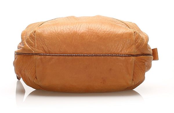 フェンディ ミニスパイ AG29287 ブラウン レザー ハンドバッグ レディース FENDI 中古