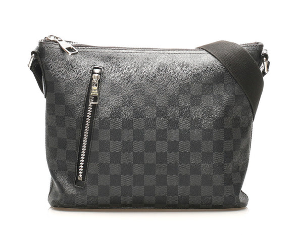 ルイ ヴィトン ダミエグラフィット ミック PM N40003 ブラック グレー PVC キャンバス ショルダーバッグ メンズ LOUIS VUITTON 中古
