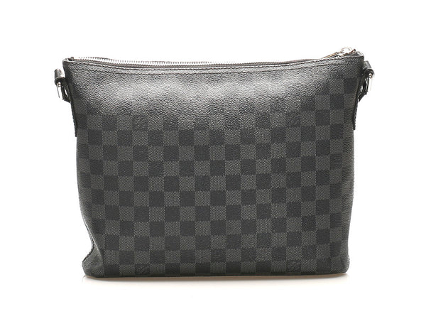 ルイ ヴィトン ダミエグラフィット ミック PM N40003 ブラック グレー PVC キャンバス ショルダーバッグ メンズ LOUIS VUITTON 中古
