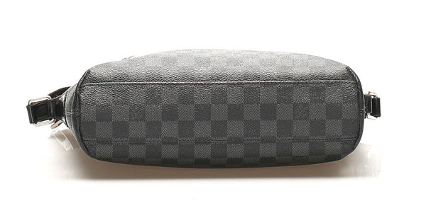 ルイ ヴィトン ダミエグラフィット ミック PM N40003 ブラック グレー PVC キャンバス ショルダーバッグ メンズ LOUIS VUITTON 中古