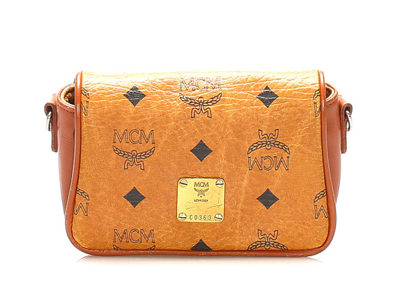 エム シー エム ブラウン 茶 レザー ショルダーバッグ レディース MCM 中古