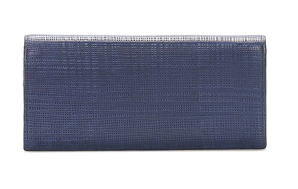 ロエベ ブルー ブラック レザー 長財布 メンズ LOEWE 中古