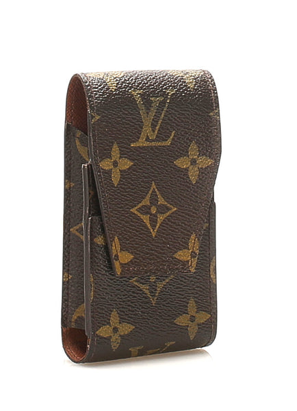 ルイ ヴィトン モノグラム エテュイ シガレット M63024 ブラウン 茶 PVC レザー シガレットケース ユニセックス LOUIS VUITTON 中古