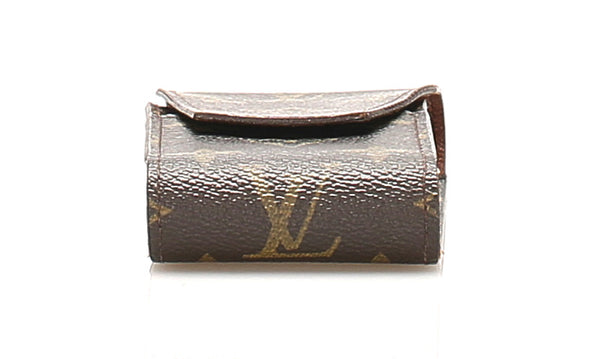 ルイ ヴィトン モノグラム エテュイ シガレット M63024 ブラウン 茶 PVC レザー シガレットケース ユニセックス LOUIS VUITTON 中古
