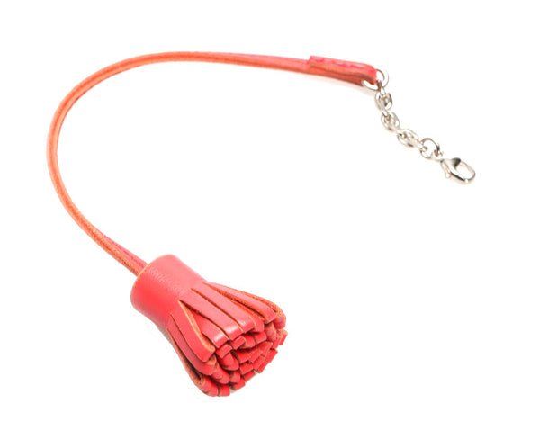 エルメス ピンク ラムスキン カルメンチータ グラン ポンポン チャーム レディース HERMES 【中古】