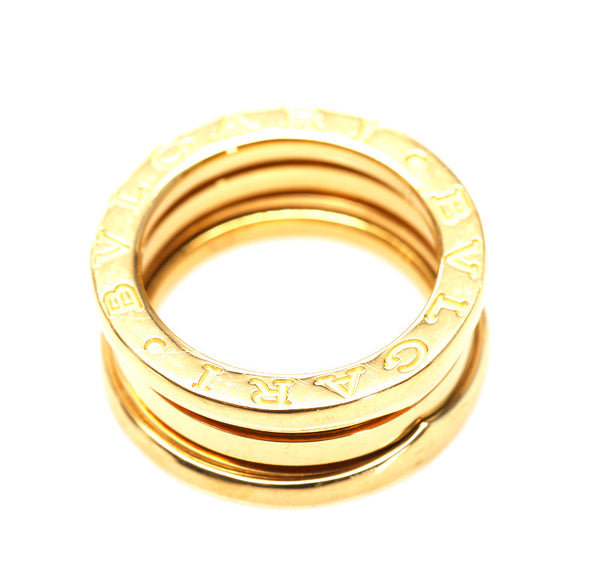ブルガリ B-ZERO1 ビーゼロワン ゴールド 金 K18イエローゴールド リング 指輪 レディース BVLGARI 7号 中古