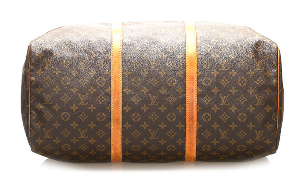 ルイ ヴィトン モノグラム サックスープル55 M41622 ブラウン 茶 PVC レザー ボストンバッグ ユニセックス LOUIS VUITTON 中古