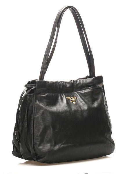 プラダ BR4866 ブラック 黒 レザー ショルダーバッグ レディース PRADA 中古