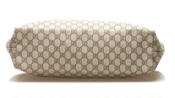 グッチ GGスプリーム 211137 ブラウン 茶 PVC レザー トートバッグ ユニセックス GUCCI 中古