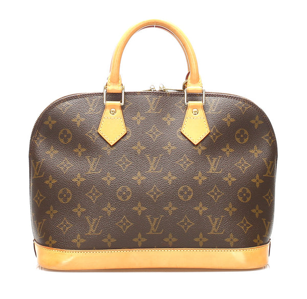 ルイ ヴィトン モノグラム アルマ M51130 ブラウン 茶 PVC レザー ハンドバッグ レディース LOUIS VUITTON 中古