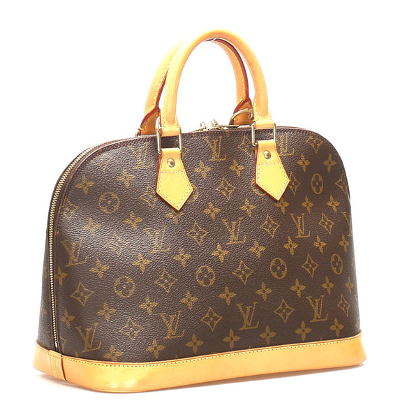 ルイ ヴィトン モノグラム アルマ M51130 ブラウン 茶 PVC レザー ハンドバッグ レディース LOUIS VUITTON 中古