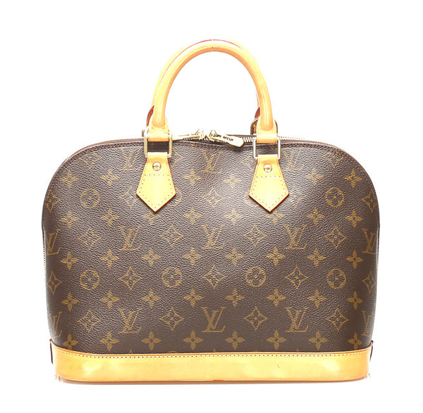 ルイ ヴィトン モノグラム アルマ M51130 ブラウン 茶 PVC レザー ハンドバッグ レディース LOUIS VUITTON 中古
