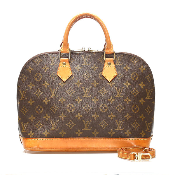 ルイ ヴィトン モノグラム アルマ Ｍ51130 ブラウン 茶 PVC レザー ハンドバッグ ユニセックス LOUIS VUITTON 中古