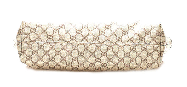 グッチ GGスプリーム 181084 ブラウン 茶 PVC レザー トートバッグ レディース GUCCI 中古