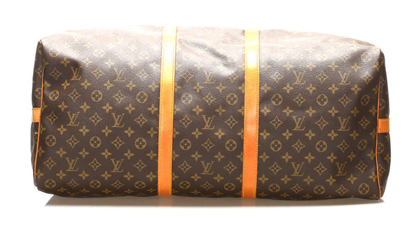 ルイ ヴィトン モノグラム キーポル バンドリエール 60 M41422 ブラウン 茶 PVC レザー ボストンバッグ ユニセックス LOUIS VUITTON 中古