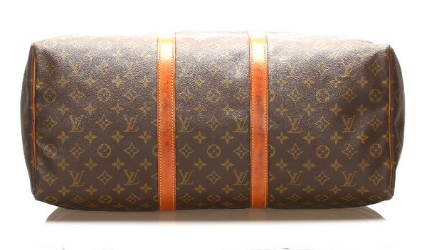 ルイ ヴィトン モノグラム キーポル50 M41416 ブラウン PVC レザー ボストンバッグ ユニセックス LOUIS VUITTON 中古