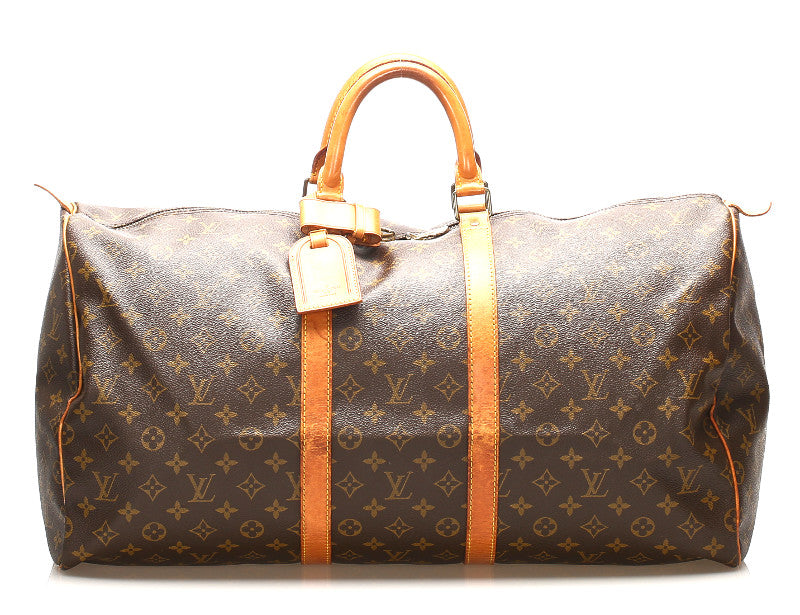 ルイ ヴィトン モノグラム キーポル55 M41424 ブラウン 茶 PVC レザー ボストンバッグ ユニセックス LOUIS VUITTON 中古