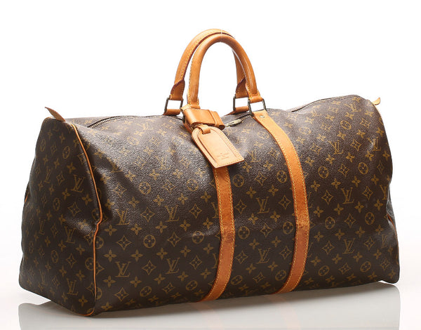 ルイ ヴィトン モノグラム キーポル55 M41424 ブラウン 茶 PVC レザー ボストンバッグ ユニセックス LOUIS VUITTON 中古