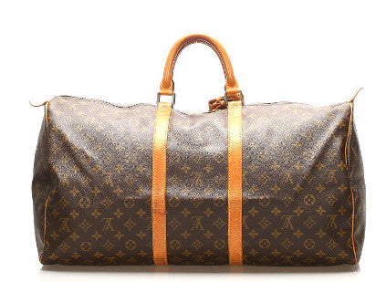 ルイ ヴィトン モノグラム キーポル55 M41424 ブラウン 茶 PVC レザー ボストンバッグ ユニセックス LOUIS VUITTON 中古