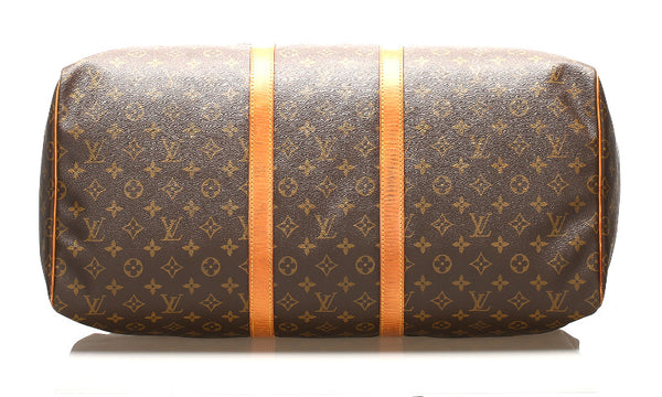 ルイ ヴィトン モノグラム キーポル55 M41424 ブラウン 茶 PVC レザー ボストンバッグ ユニセックス LOUIS VUITTON 中古