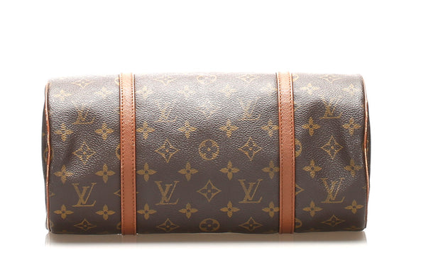 ルイ ヴィトン モノグラム パピヨン M51365 ブラウン 茶 PVC レザー ハンドバッグ レディース LOUIS VUITTON 中古