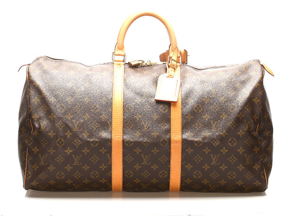 ルイ ヴィトン モノグラム キーポル50 M41426 ブラウン PVC レザー ボストンバッグ ユニセックス LOUIS VUITTON 中古