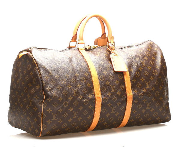 ルイ ヴィトン モノグラム キーポル50 M41426 ブラウン PVC レザー ボストンバッグ ユニセックス LOUIS VUITTON 中古
