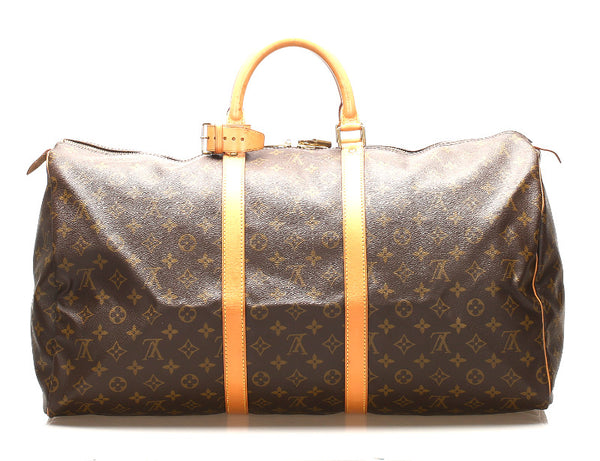 ルイ ヴィトン モノグラム キーポル50 M41426 ブラウン PVC レザー ボストンバッグ ユニセックス LOUIS VUITTON 中古