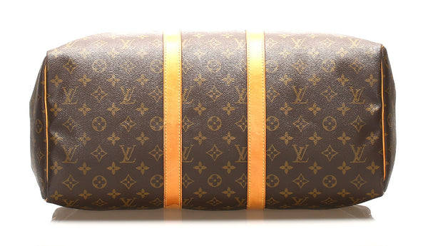 ルイ ヴィトン モノグラム キーポル 45 M41428 ブラウン 茶 PVC レザー ボストンバッグ ユニセックス LOUIS VUITTON 中古
