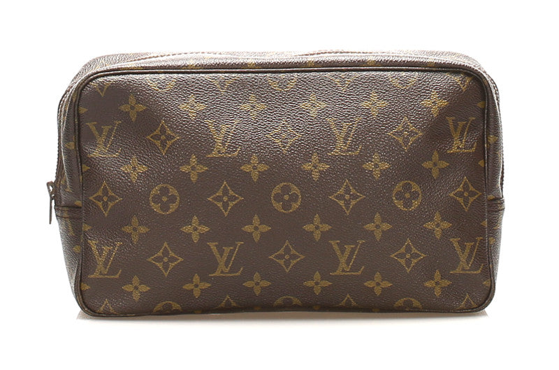 ルイ ヴィトン モノグラム トゥルーストワレット 28 Ｍ47522 ブラウン 茶 PVC レザー ポーチ レディース LOUIS VUITTON 中古