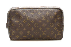 ルイ ヴィトン モノグラム トゥルーストワレット 28 Ｍ47522 ブラウン 茶 PVC レザー ポーチ レディース LOUIS VUITTON 中古