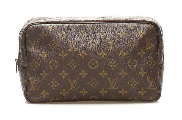ルイ ヴィトン モノグラム トゥルーストワレット 28 Ｍ47522 ブラウン 茶 PVC レザー ポーチ レディース LOUIS VUITTON 中古