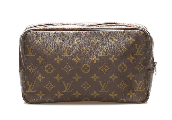 ルイ ヴィトン モノグラム トゥルーストワレット 28 Ｍ47522 ブラウン 茶 PVC レザー ポーチ レディース LOUIS VUITTON 中古
