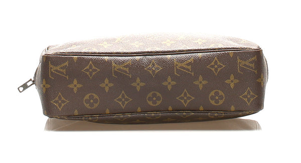 ルイ ヴィトン モノグラム トゥルーストワレット 28 Ｍ47522 ブラウン 茶 PVC レザー ポーチ レディース LOUIS VUITTON 中古