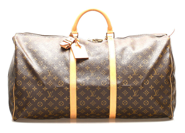 ルイ ヴィトン モノグラム キーポル 60 M41422 ブラウン 茶 PVC レザー ボストンバッグ ユニセックス LOUIS VUITTON 中古
