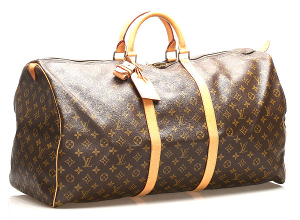 ルイ ヴィトン モノグラム キーポル 60 M41422 ブラウン 茶 PVC レザー ボストンバッグ ユニセックス LOUIS VUITTON 中古