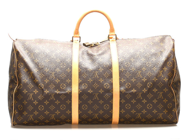 ルイ ヴィトン モノグラム キーポル 60 M41422 ブラウン 茶 PVC レザー ボストンバッグ ユニセックス LOUIS VUITTON 中古